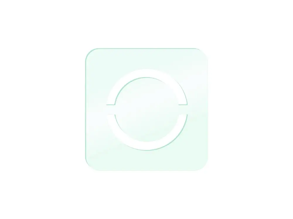 Glasplatte mit einem minimalistischen, runden Design in Weiß, hergestellt von Fränkische. Die Oberfläche ist glatt und transparent.